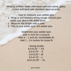 How to determine your anklet size